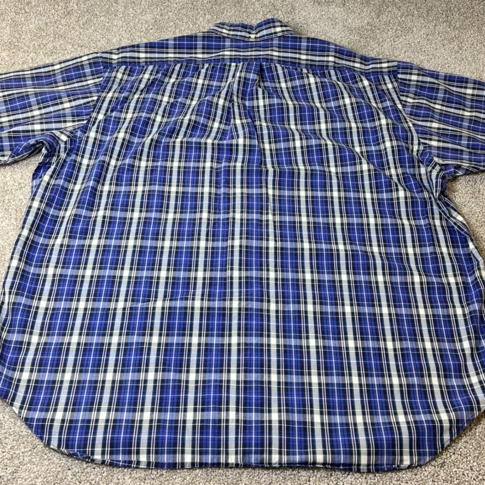 Ralph Lauren‎ Bartlett XXL Mens Plaid Short Sleeve Button Down Shirt Cotton - Picture 3 of 6